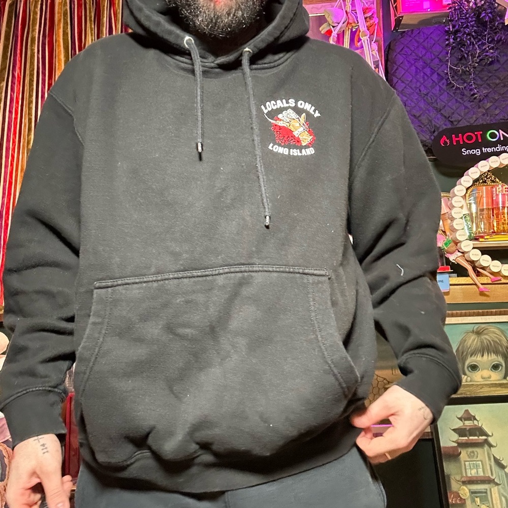 Locals only longisland hoodie Freddie kruger Black Hoodie - Picture 2 of 8